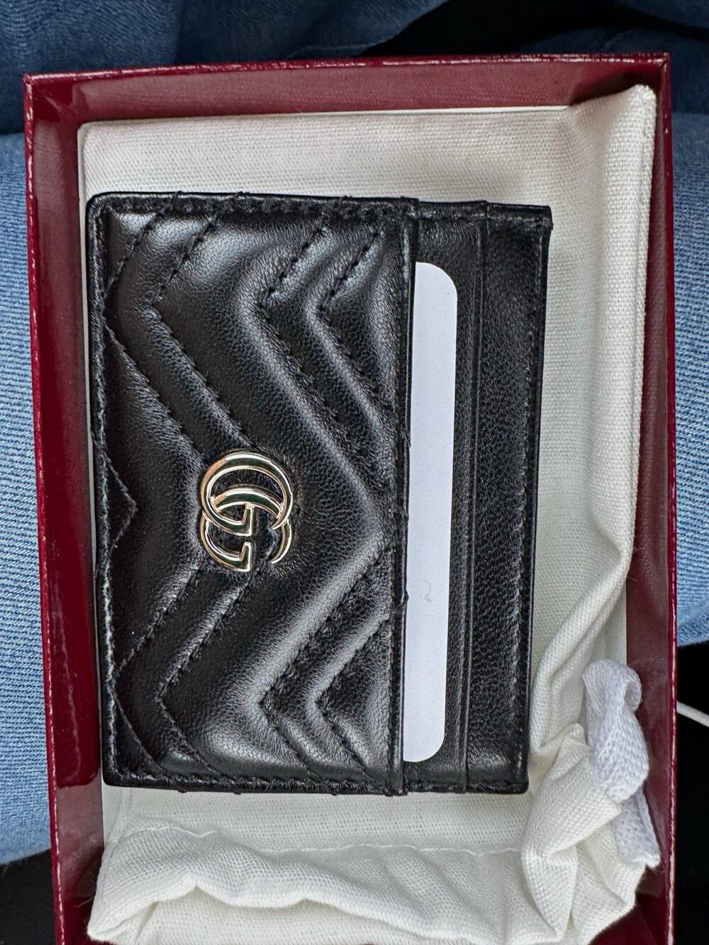 Gucci GG Marmont Card Case, Black